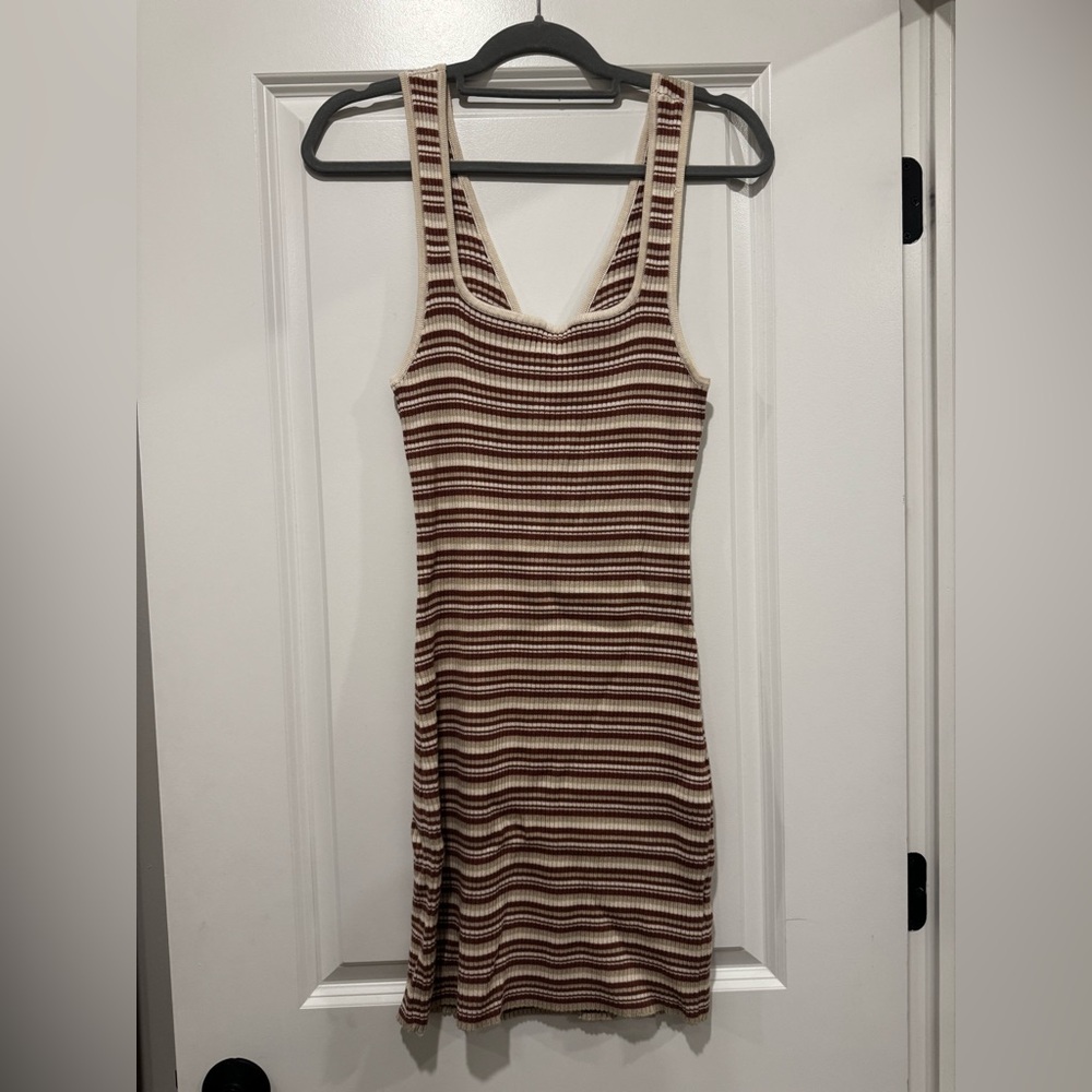 NWT ABERCROMBIE Striped Ribbed Tank Sweater Dress